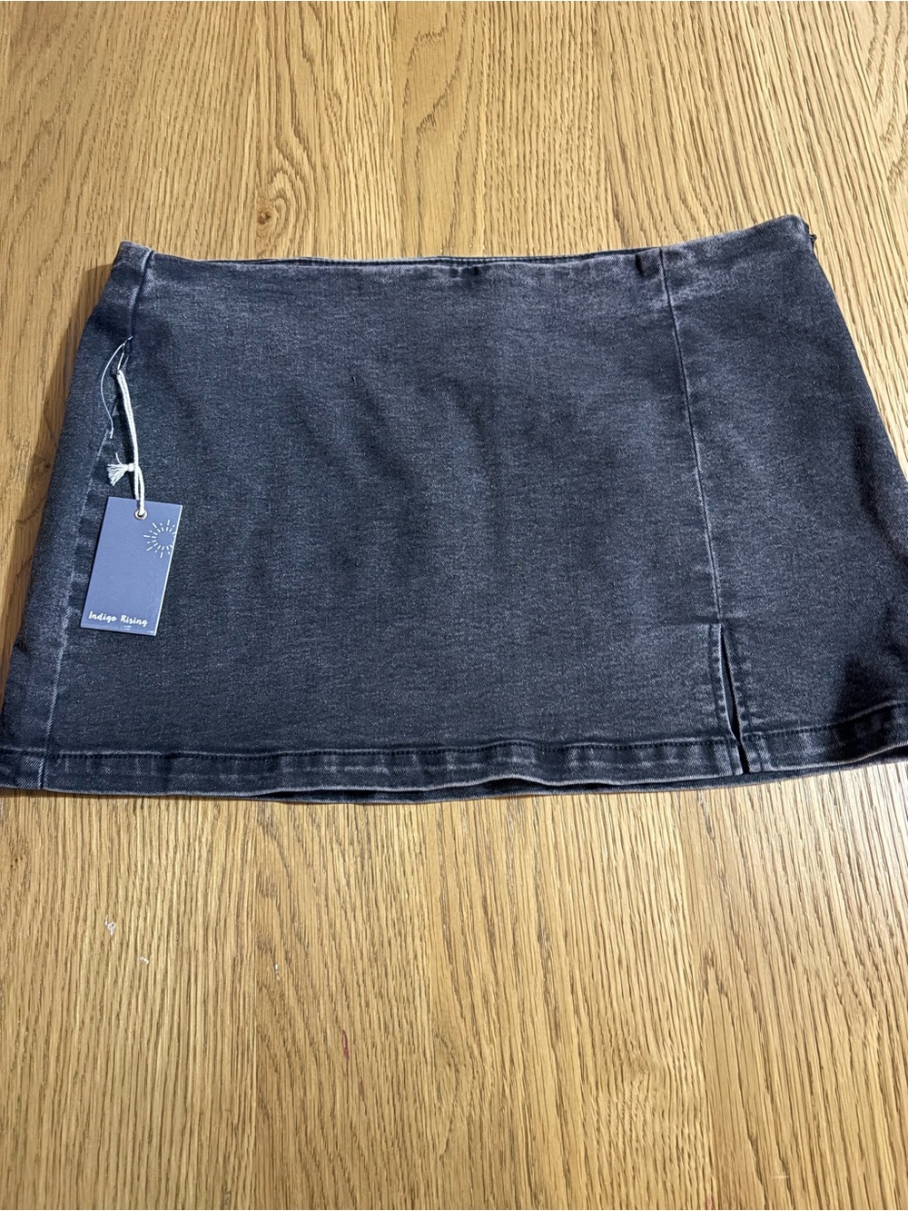 Indigo Rising Black Denim Mini Skirt